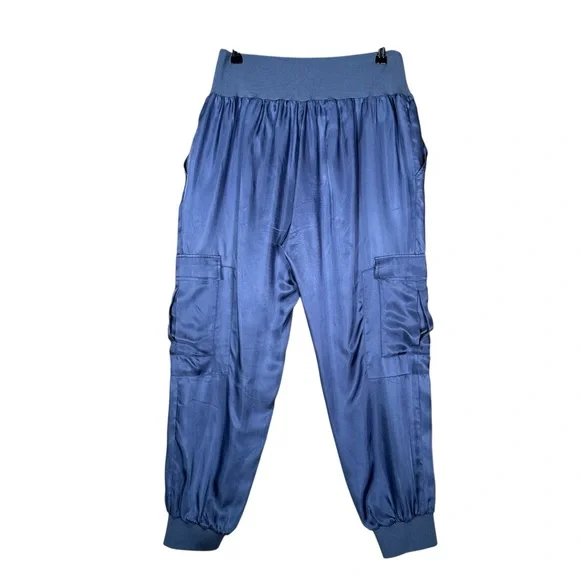 CINQ A SEPT Giles Twill Cargo Joggers in Cobalt wave